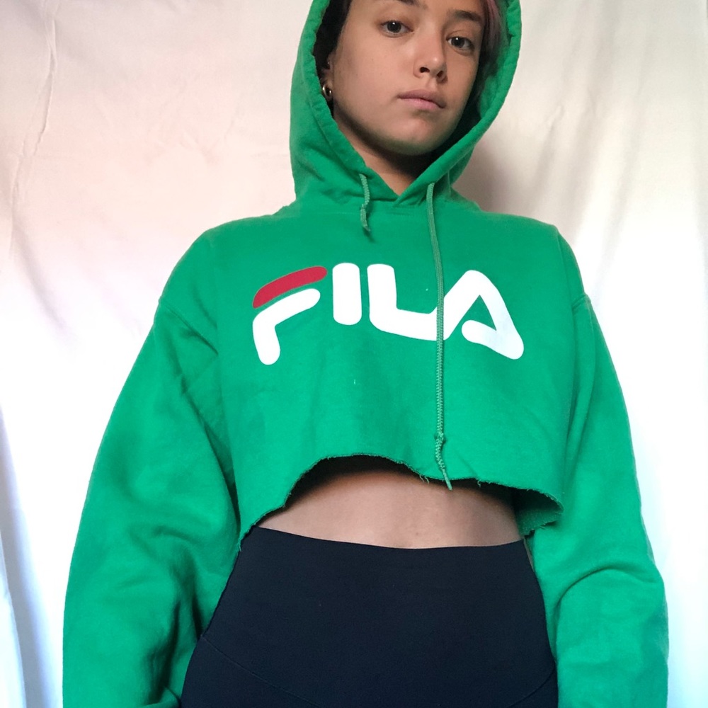 Cropped Fila Hoodie